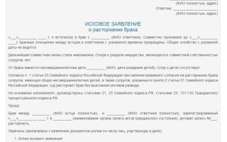 Заявление о согласии на развод, образец согласие на расторжение брака